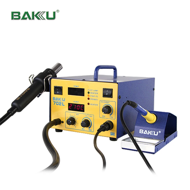 
BAKU BK-702L 2 in 1 electronics SMD soldering rework desoldering station for laptop motherboard 
