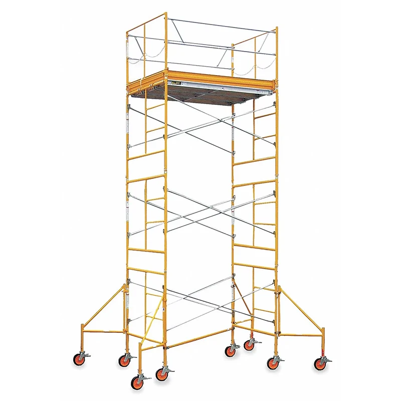 Quick Assembly Steel Ladder Scaffold Adjustable Height Indoor Outdoor Construction for Renovation Painting Industrial Design