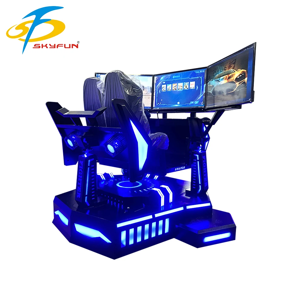 Factory Price Amusement Park VR 3 Screen Car Driving Racing Game Simulator With 6 Dof Movement