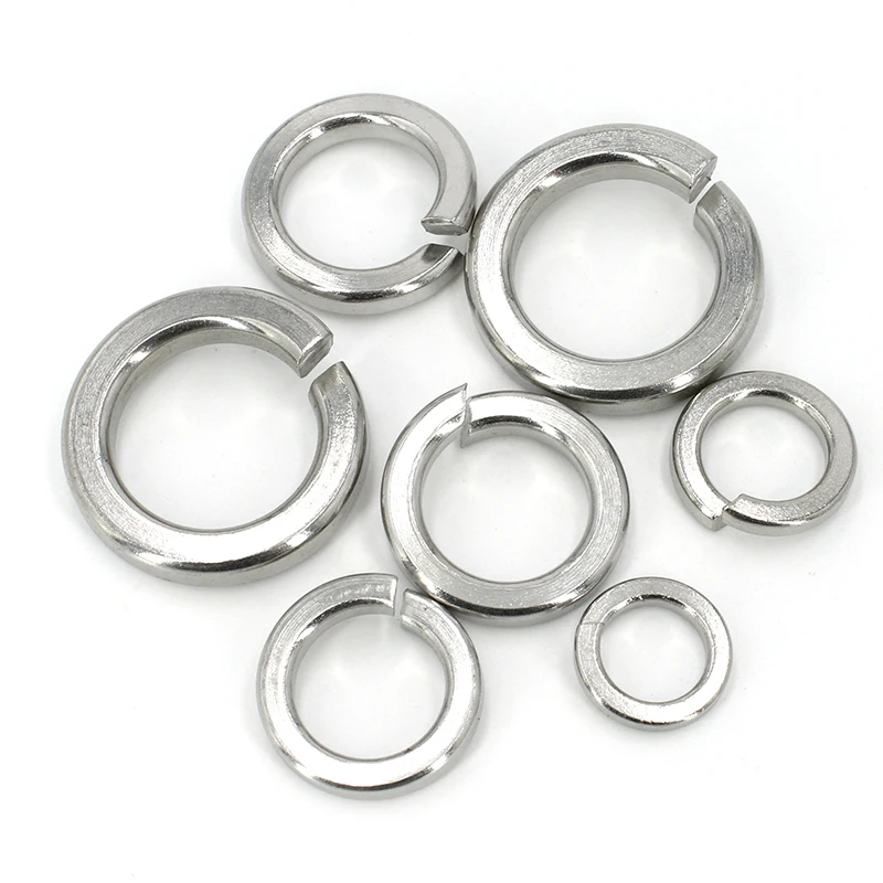High Quality GB93 Stainless Steel Spring Lock Washer M1.6 M2 M2.5 M3 - M52 Split Lock Washer Fasteners