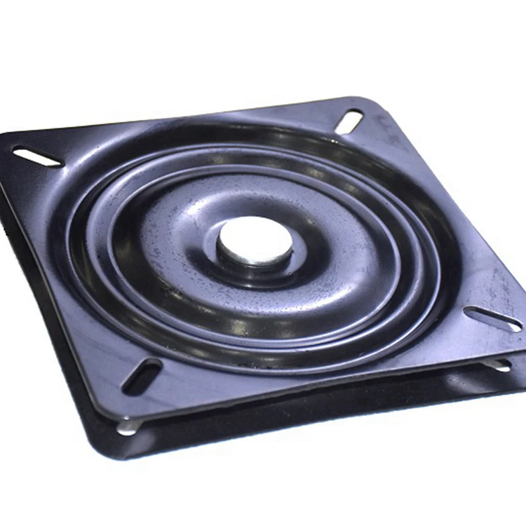 Square black chair steel ball iron turntable thickened industrial heavy duty turntable