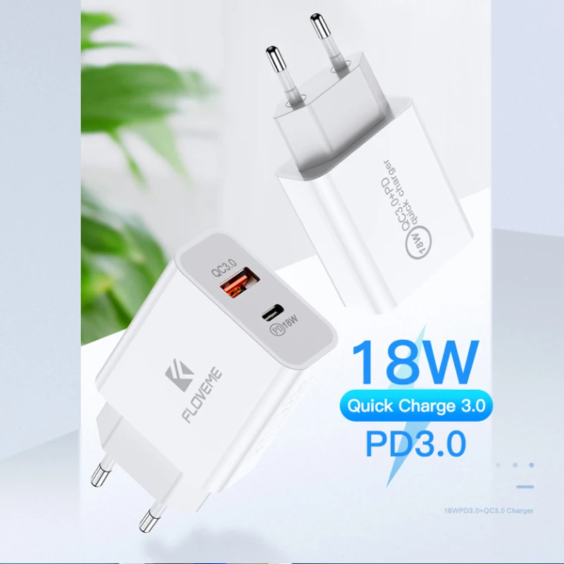 For IPhone 11 12 13 14 Wholesale Fast PD Charging Plug And Cable USB C Power Adapter Type-C 18w PD brick Charger