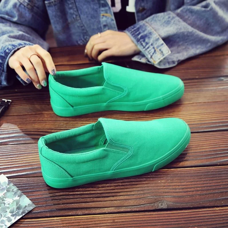 Новые повседневные зеленые туфли в Корейском стиле, оптовая продажа дешевых мужских туфель на плоской подошве