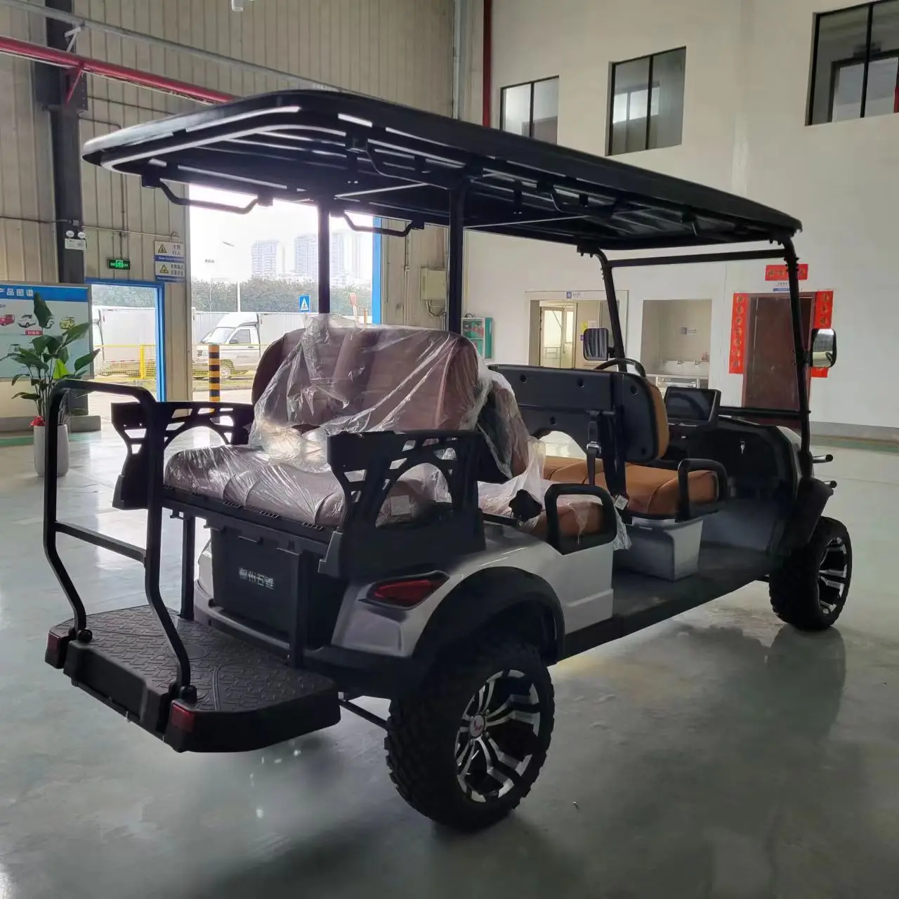 5kw Electric Golf Cart with Aluminum Frames 4+2 Seaters 5kw Curtis Controller