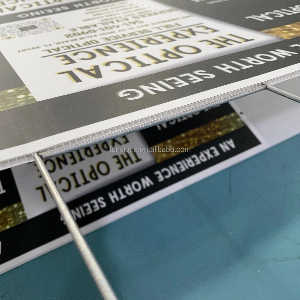 Custom Full Color Printed Real Estate Signage Political Election Lawn Yard Signs Corrugated Plastic Lawn Signs