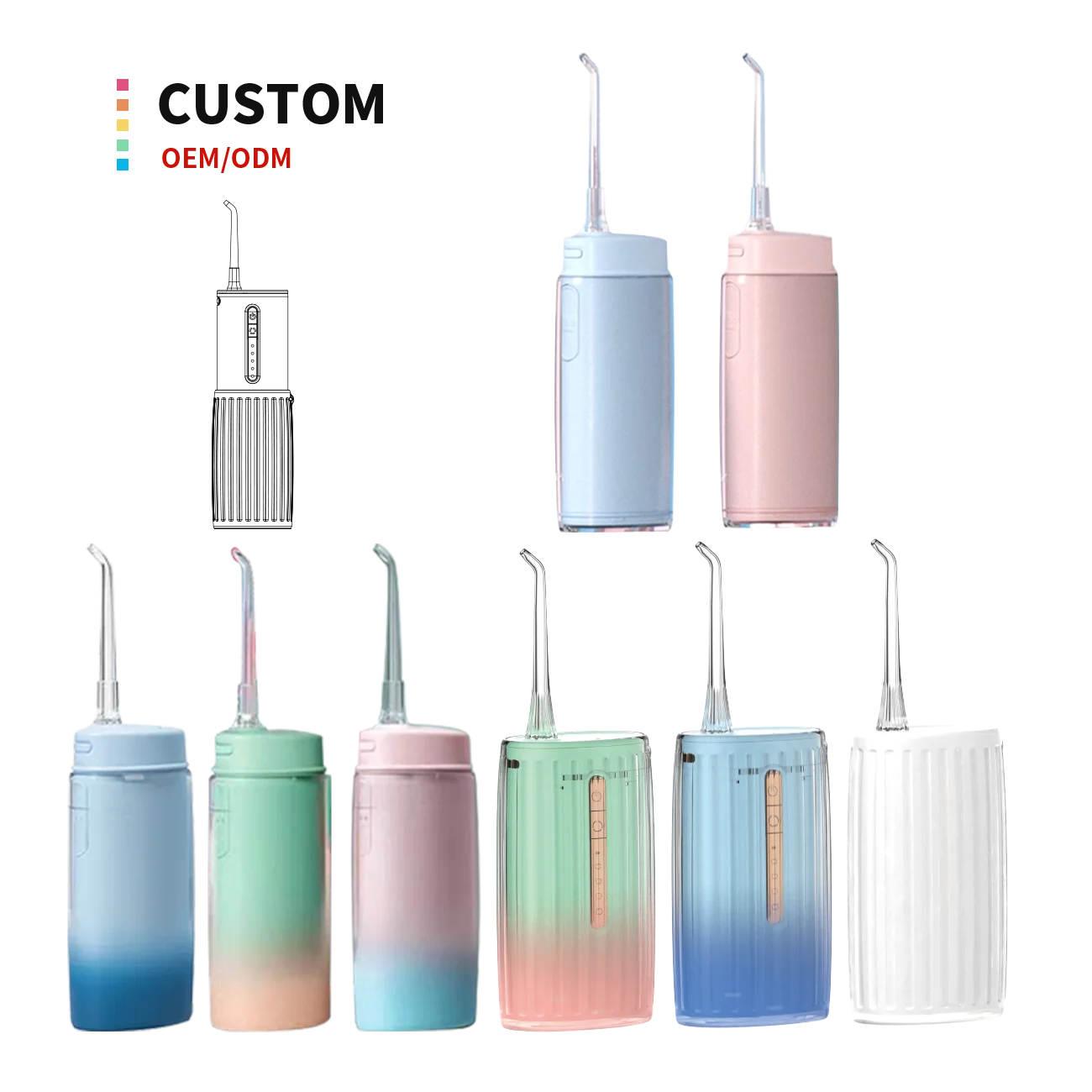 Portable oral irrigator minimalist water flosser travel mechanical mini water flosser