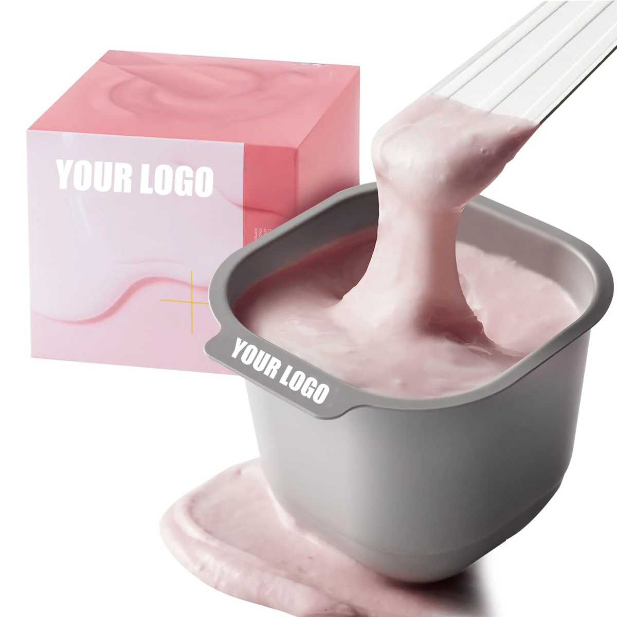 Private Label Boost Elasticity & Glow Easy DIY Home Spa Kit Enhanced Collagen Derma Modeling Pack Hydrating Icy Jelly Mask