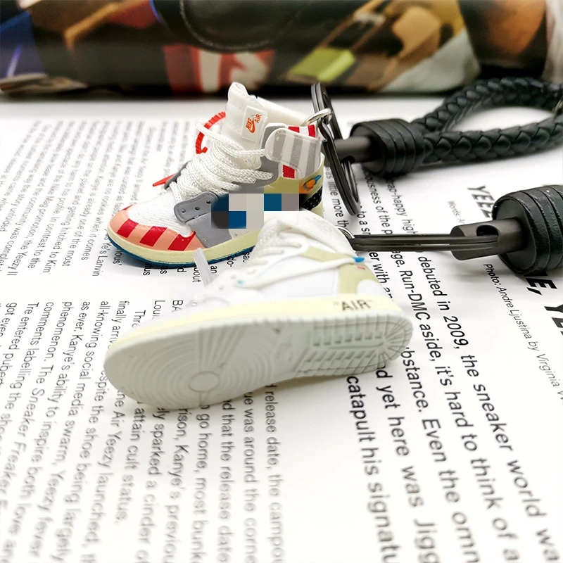 Wholesale basketball sports pvc 3d Mini Shoes Sneaker Keychain