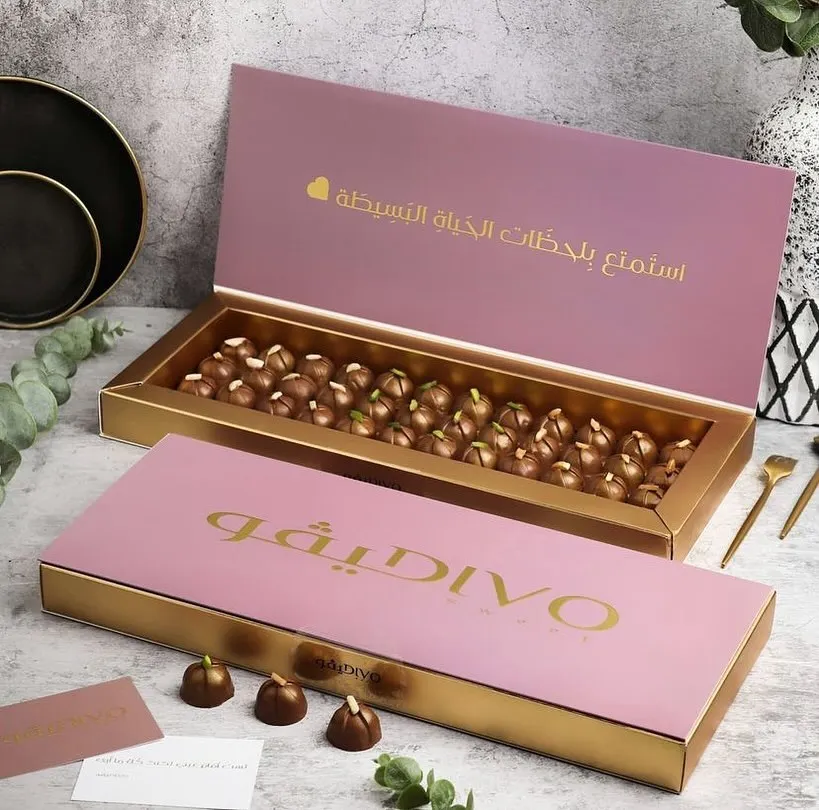 Empty Indian Small Paper Sweet Gift Truffle Strawberry Candy Chocolate Box Packaging, Bakery Packaging Box For Donuts