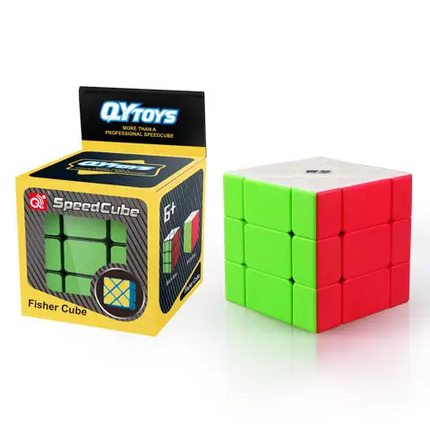 5.5cm 3*3 Fisher Stickereless yileng Magic Speed Puzzle Cubes Educational Toys