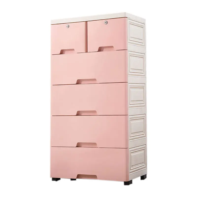 Colorful MDF Drawer Cabinets with ABS Material 4-Layer and 5-Layer Plastic Storage Kids & Teen Storage Category