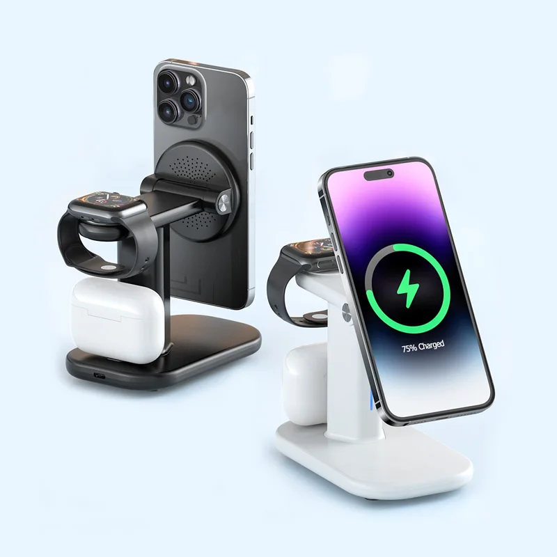 2023 New Design Product Mobile Phone Charger Station Dock Qi Fast Smart Charging Multi Wireless For iPhone 14 13 12 11 Pro Max