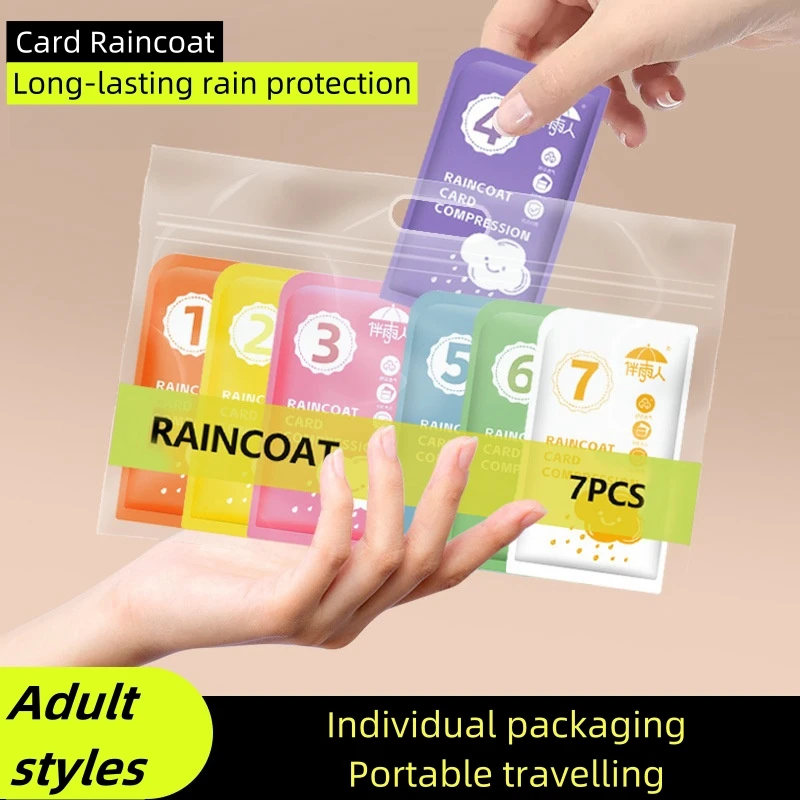 2024 Top Selling Disposable Raincoat for Students Adults Durable Waterproof Portable Breathable Comfort Card Raincoat Boys Girls