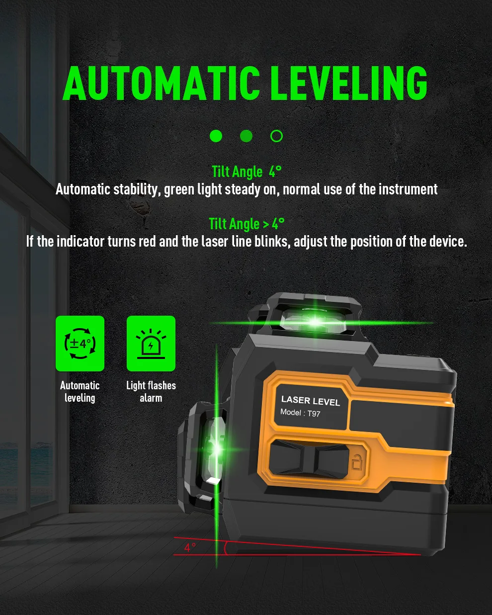 Norm 12 Line 3d Laser Level Self Leveling Tool 360 Degree Machine Tool Laser Leveler niveau laser 3d