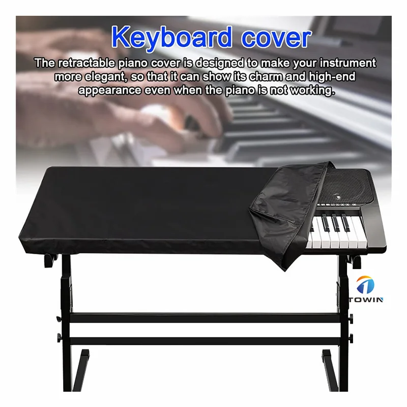 Wholesale High quality dust cloth fabric 88 keys digital electric piano cover for piano keyboard