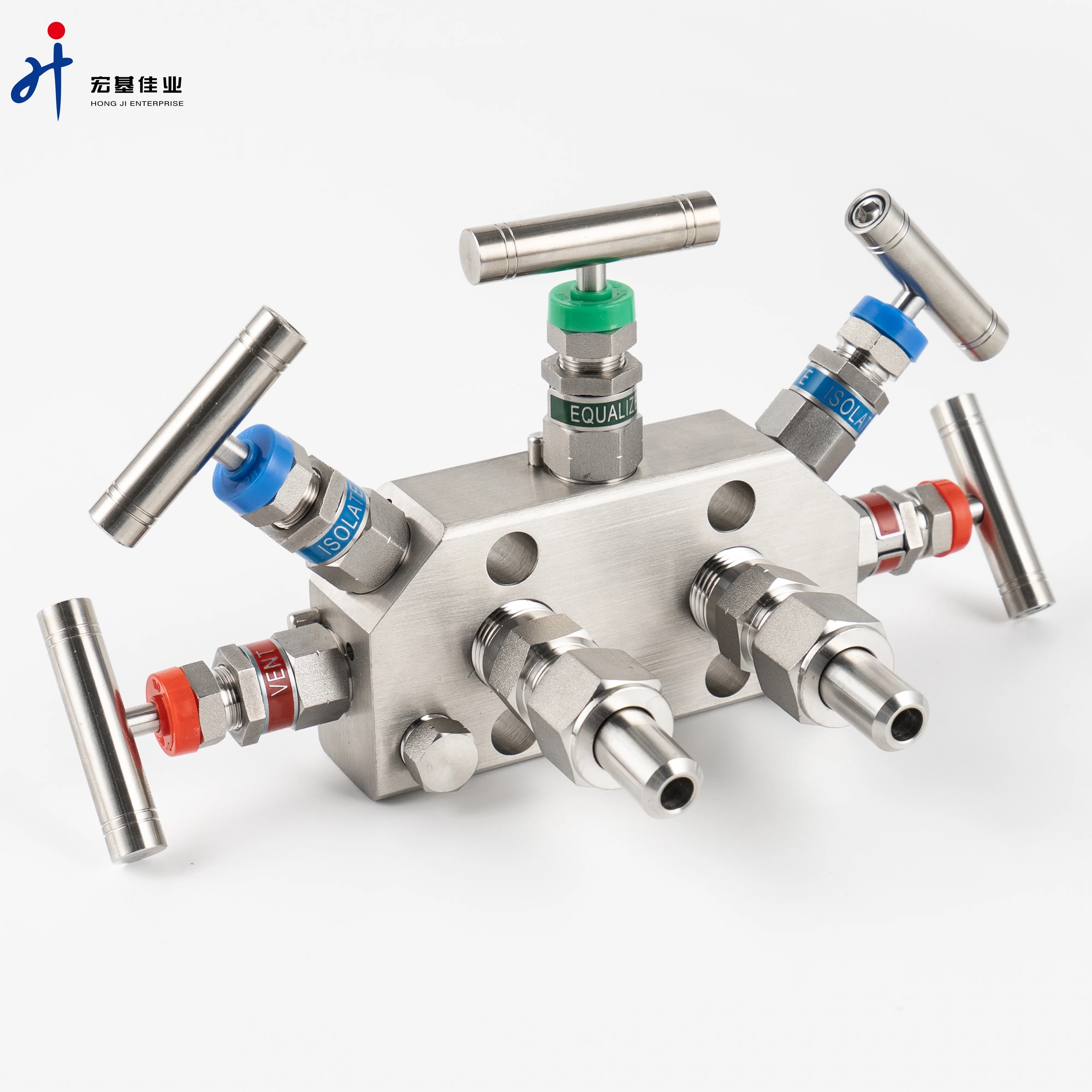 Hongji coplanar flange integrated five-valve manifold For differential pressure transmitter
