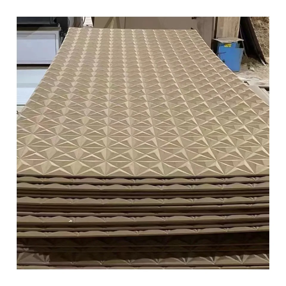 12mm Corrugated 3D Wave MDF Panel Timber Flexible Textured Decorative Wave MDF