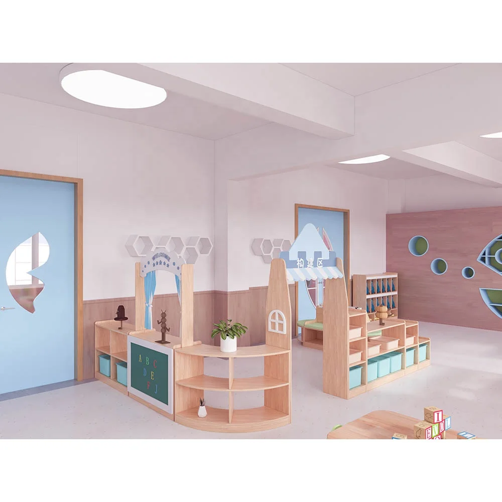 kids kindergarten children wooden furniture primary cabinet storage wholesale outdoor for preschool