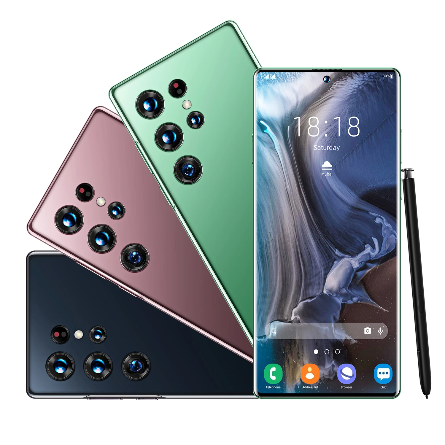 D0406 High Quality S22+Ultra Original 16gb+1Tb 7.3 Inch Double Sim Card 48MP+100MP Cell Gaming Phone 5G smart phone