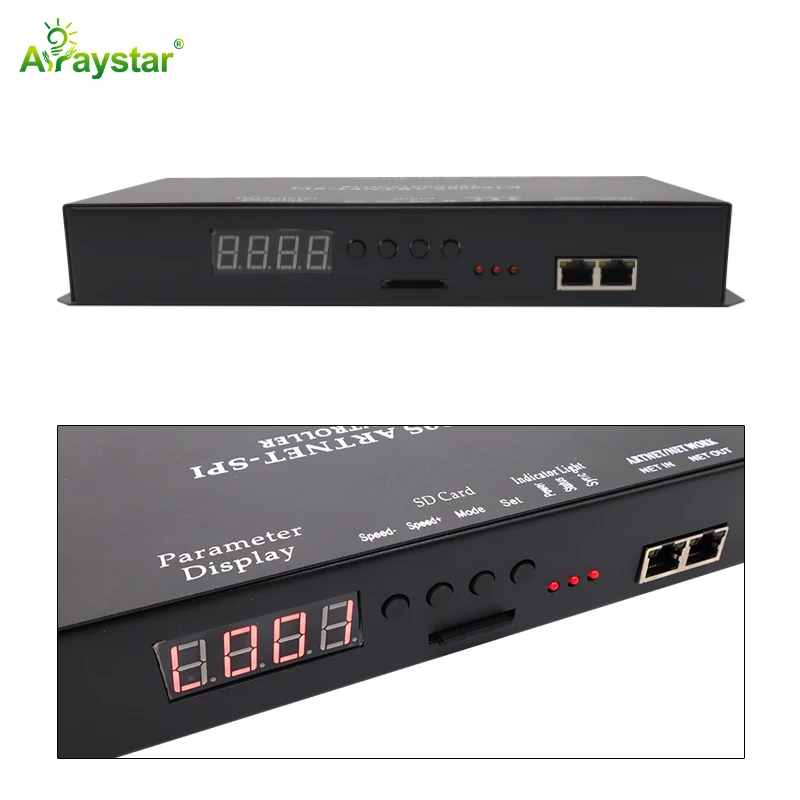 K16 Artnet LED controller 16 channels SPI RGB IC PIXEL programmable LED controller with SD card for club and KTV