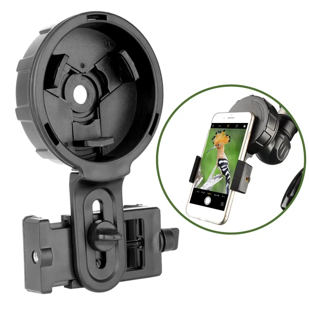 
Cellphone Telescope Adapter Mount, Universal Phone Scope Mount, Work with for Spotting Scope, Telescope, Microscope, Monocular 