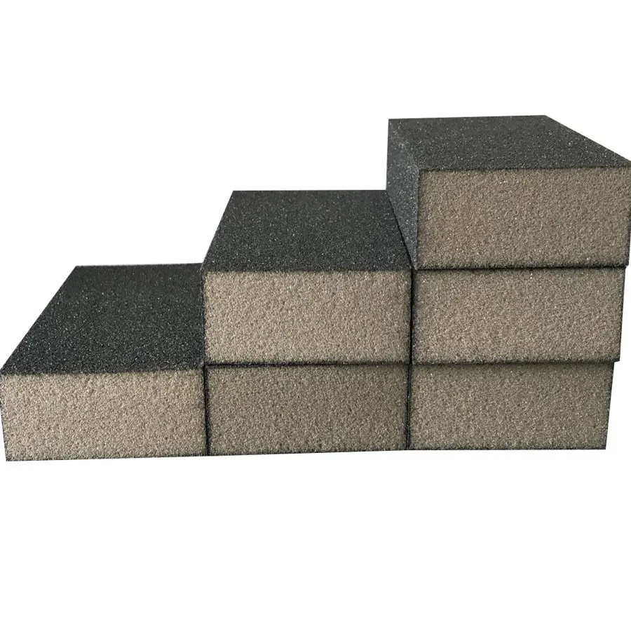 Aluminum Oxide sanding sponge block flexible dual angled abrasive tool for polishing