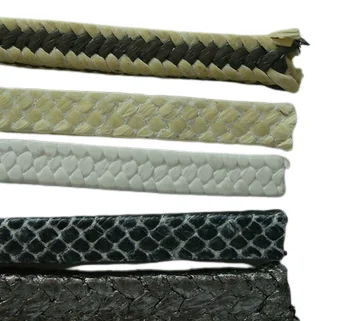 Black Carbon fiber with PTFE fiber braided or  with PTFE lubricant  sealing packing
