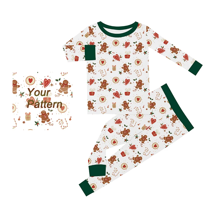 Custom Patterns Printed Long Sleeve Knit bamboo Baby Girls Rompers Summer Zipper Toddler Kid Pajamas Sleepwear Clothing For Baby