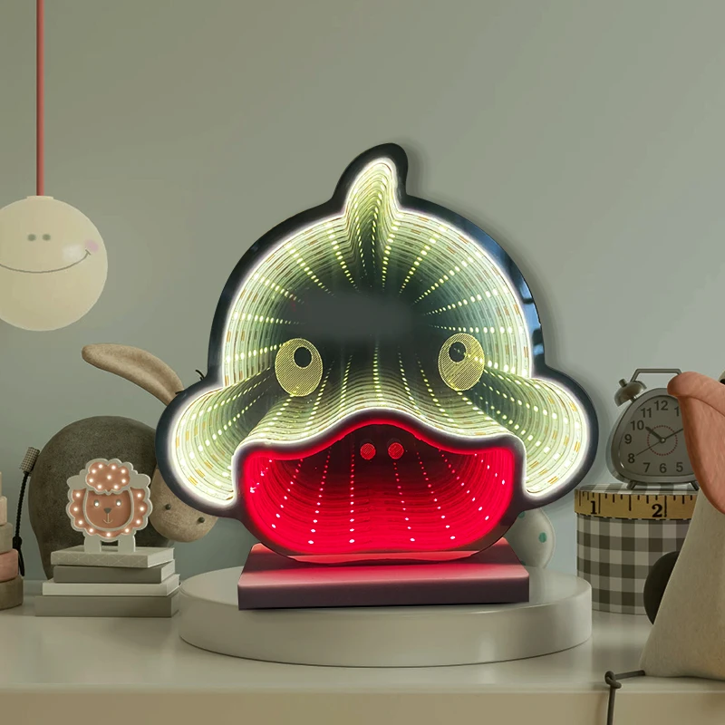 Wholesale Custom Animals Led Infinity Mirror Dropshipping Neon Light Mirror 3d Neon Sign Decorative Led Flex Lights