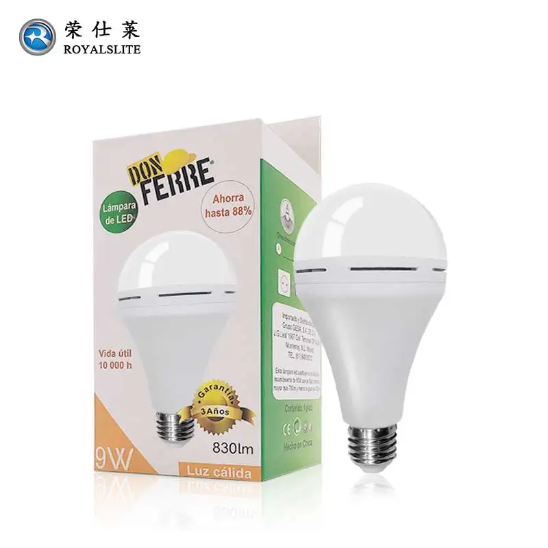 Factory Custom Intelligent Emergency Rechargeable Led Bulb Rechargeable Emergency Light Led Light E27 B22 Holder Bulb Lamp