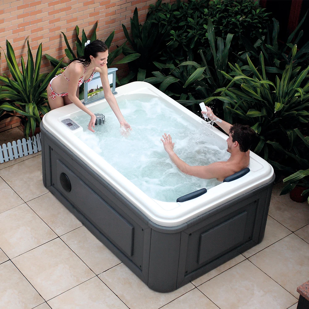 Luxury Design Outdoor Mini Rectangular 2 Person Acrylic Balboa Relax Spa Garden Leisure Whirlpools Hot Tubs