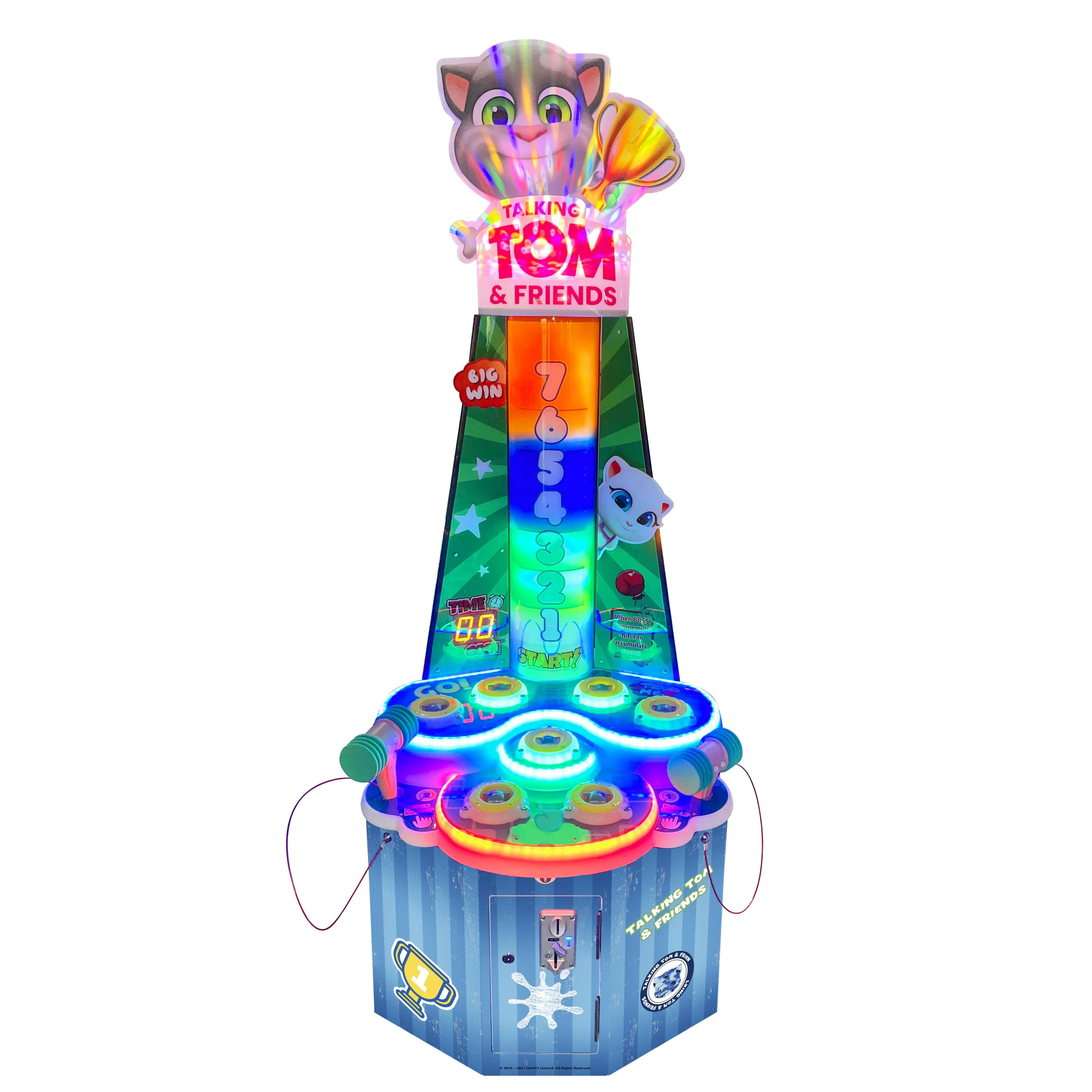 Talking Tom kids whack a mole 2 players family Amusement coin operated machines Arcade game redemption equipment for sale park