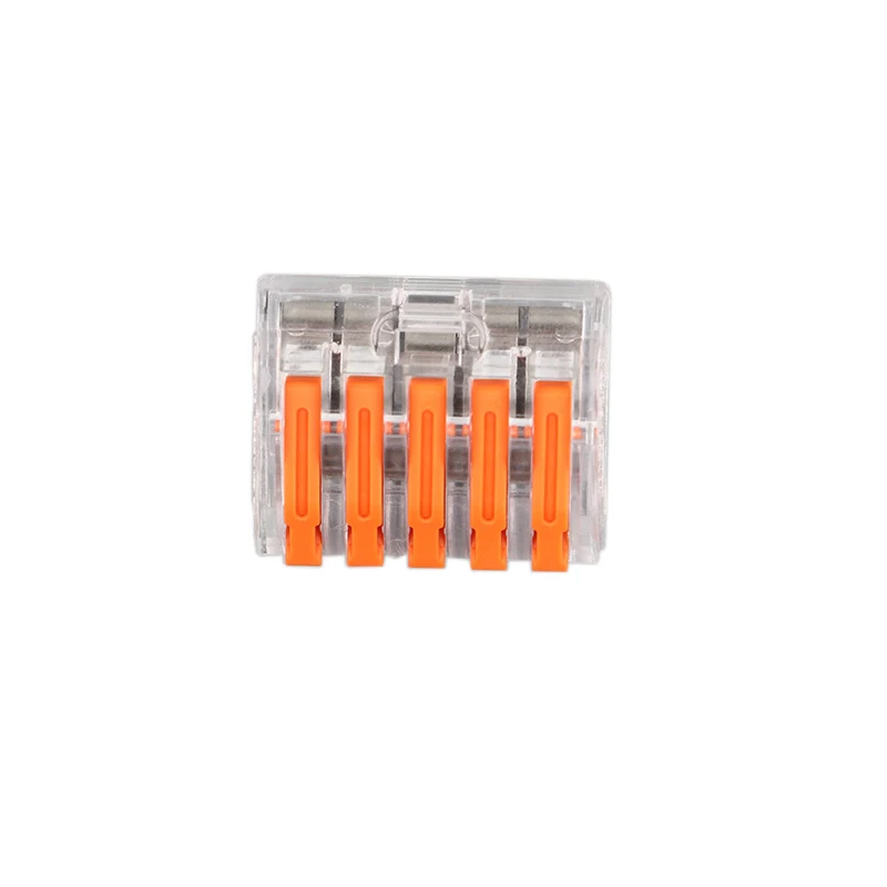 ENEC 5 pole push in wire connector led connectors with lever