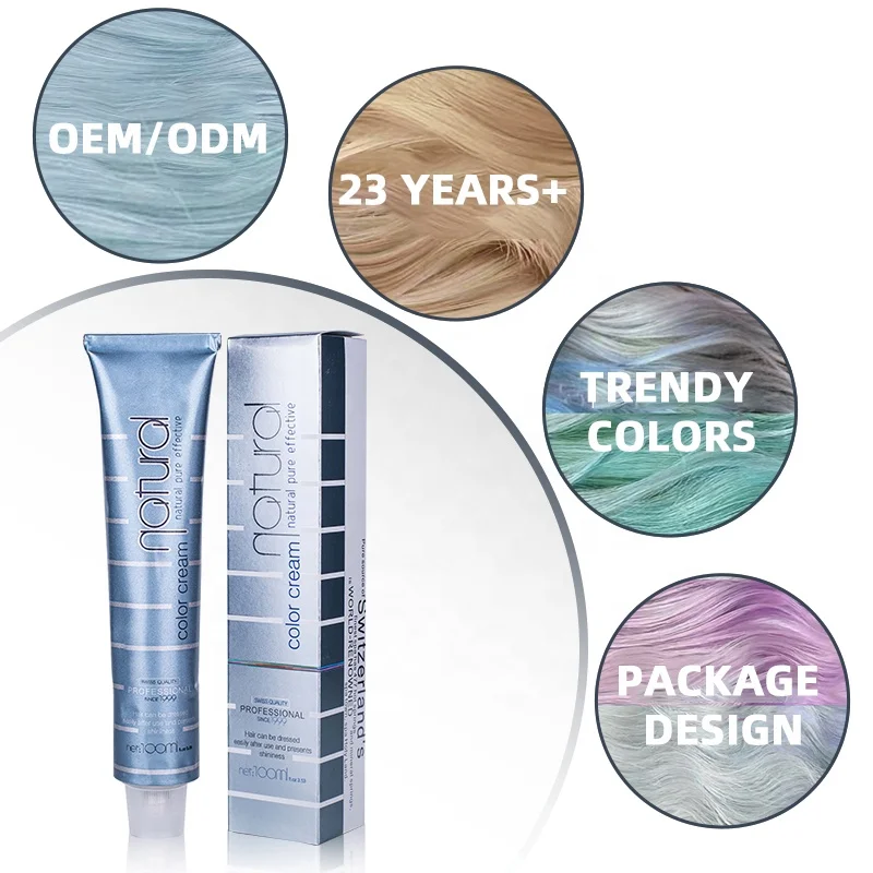 Free Sample Hair Bye 64 Colors Available Low Ammonia Professional Salon Use Hair Color Cream 60ml