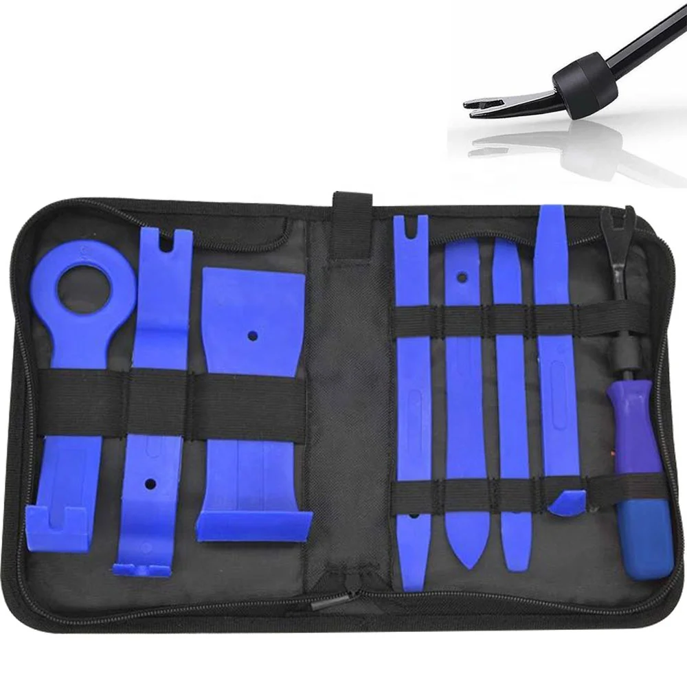 8PCS Car Panel Door Audio Trim Removal Tool Kit Removal Tools Hand Removal tools Set Blue/Red
