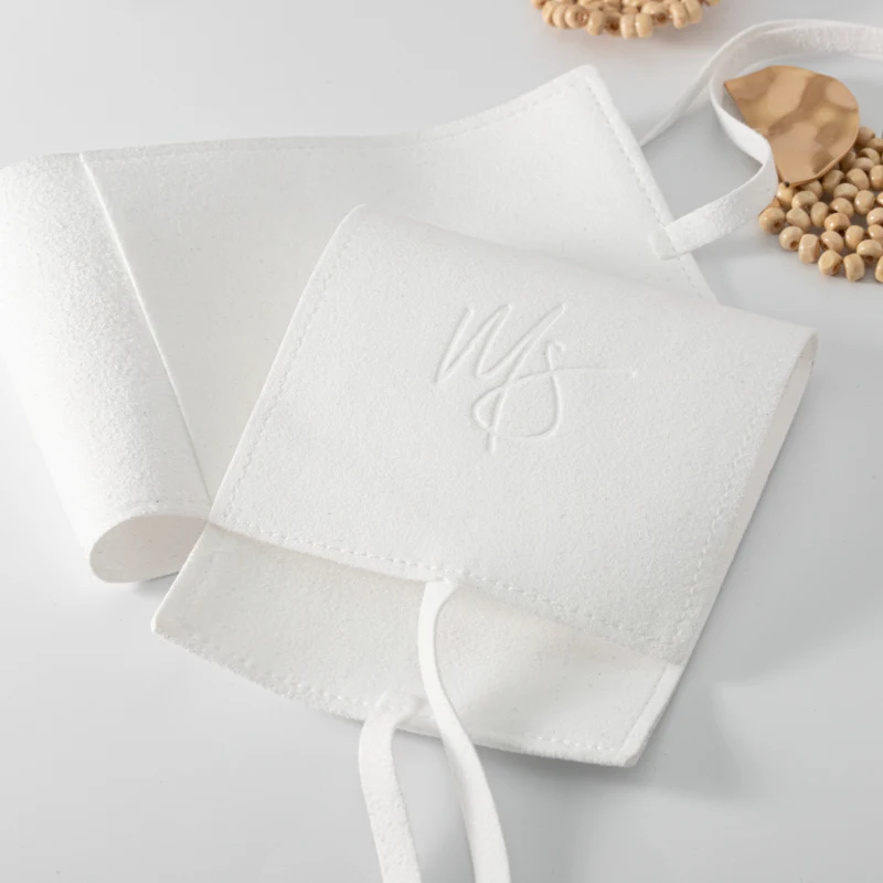 Модная белая сумочка из микрофибры на заказ для держателя ювелирных изделий