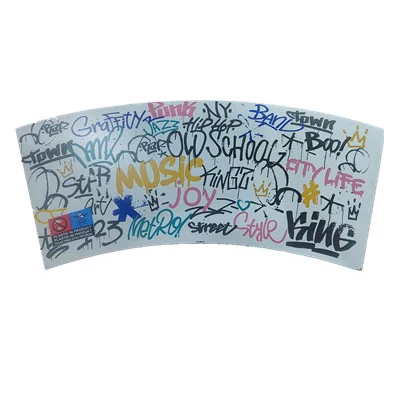 Offset Printing Paper Cup Fan with PE Coated One Side Paper Cup Sheets