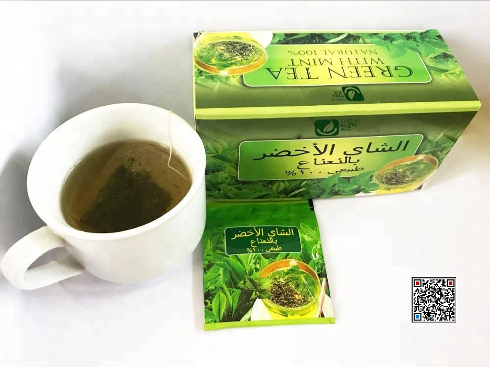Anhui shengchen China Pure Mint Green Tea 2g*20 bags / The hot tea in winter Green Tea Bag with mint