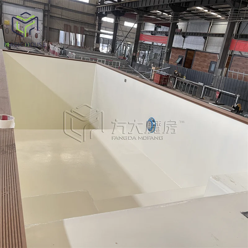 Stay Refreshed Anytime Salt Chlorinated 20ft Container Pool Lights Up Your Nights