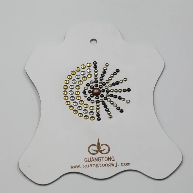 Hot Sale 7mm silver color brass leather rivets for leather dog collars double cap rivets