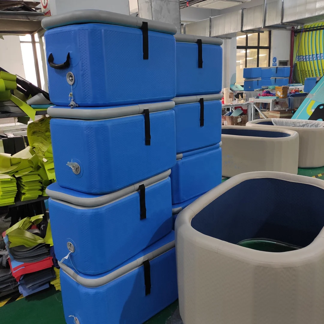 Inflatable drop stitch Outdoor foldable insulated ice chest cooler box