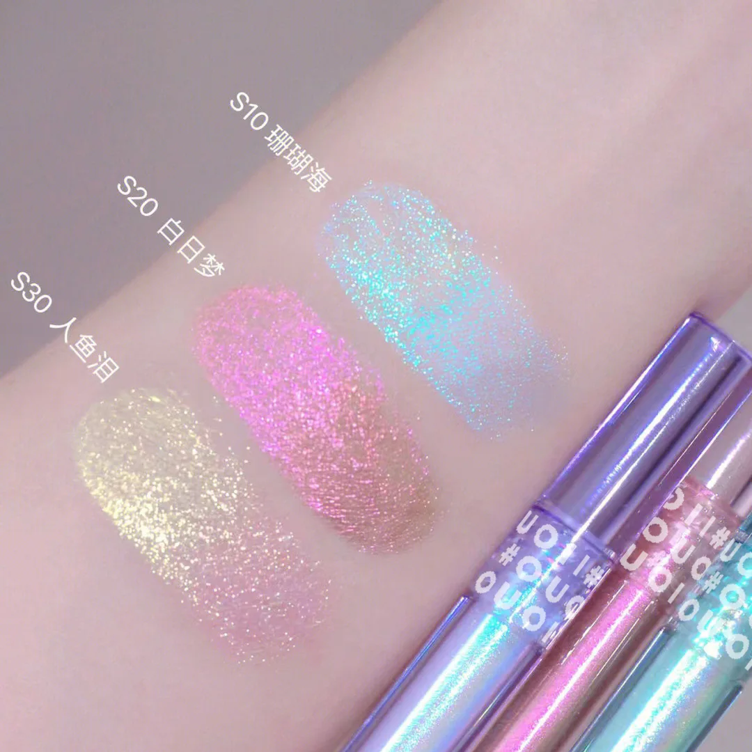 Wholesale Cosmetic Shiny Glow Chameleon Liquid Eye Shadow Metallic Glitter Shimmer Gold High Pigment Eyeshadow