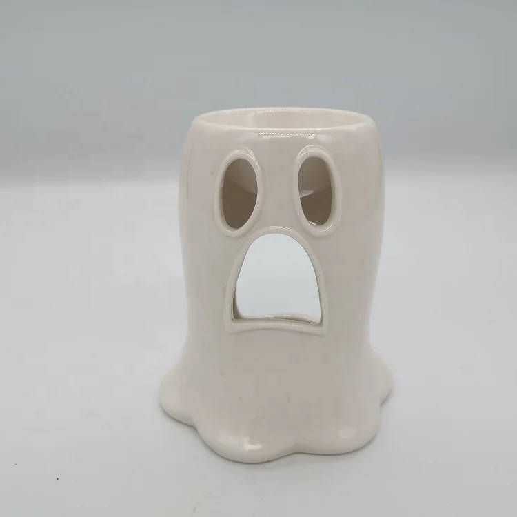 Halloween Decorations Ceramic Wax Burner Ghost Style of Candle Warmer Eco-friendly Modern Incense Burner Home Decoration