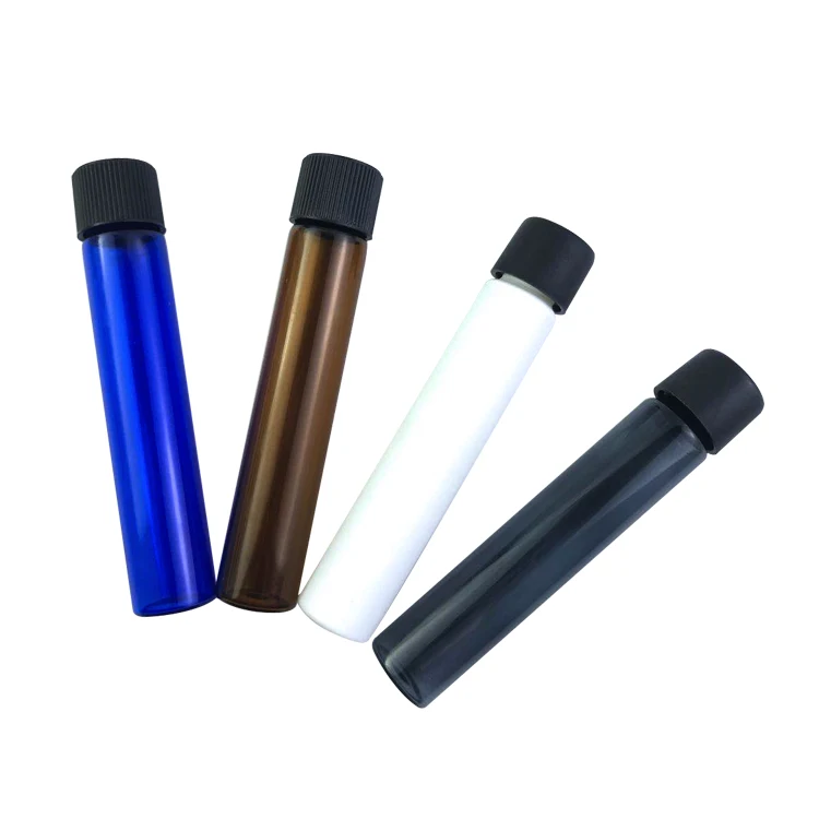 child resistant airtight colorful flat bottom mini small round clear vial sealing cigar cr glass tube