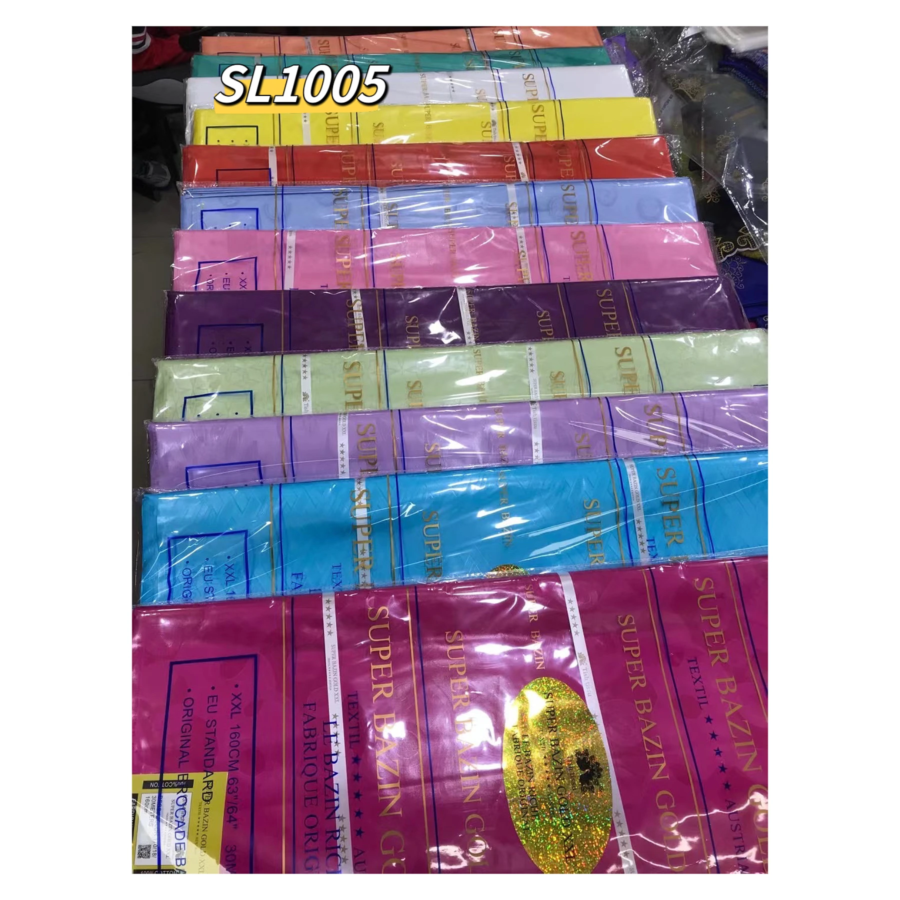 Shining Austria Quality 2023 Bazin Riche Fabric 5Meters Jacquard Guinea Brocade Fabric 100% Cotton Shadda Perfume tarnishproof