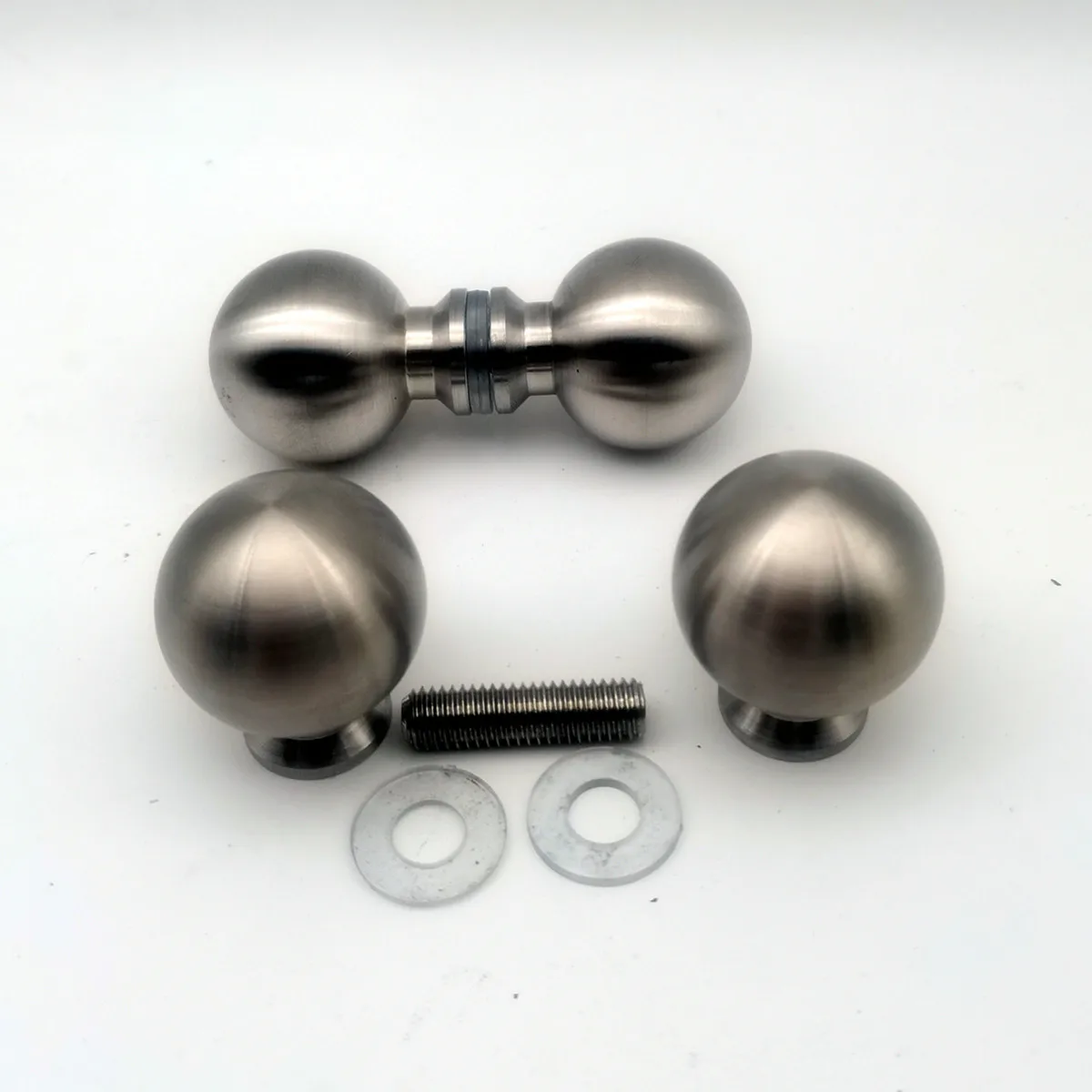 Factory Directly Stainless Steel 304 Solid  Round Ball Luxury Door Knob Set Handle with Satin Finished Diameter 25mm