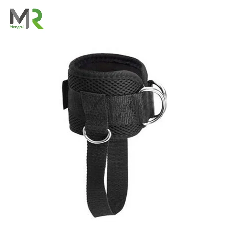 MR Customized Logo Adjustable Neoprene Support Ankle Cuffs Fitness Hip and Leg Workouts Ankle Straps for Cable Machines