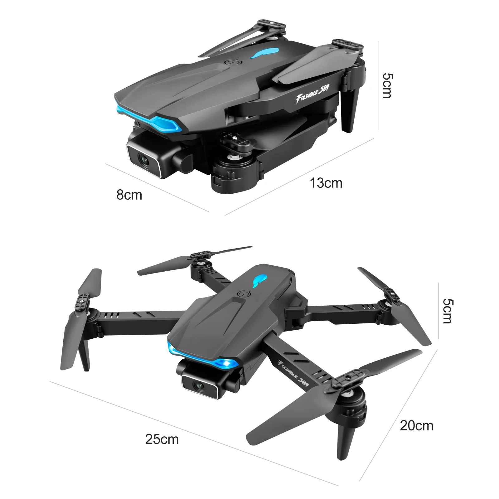 Amazon hot selling Professional S89 RC Remote Control Foldable Quadcopter Mini Small Drones With 4K HD Camera