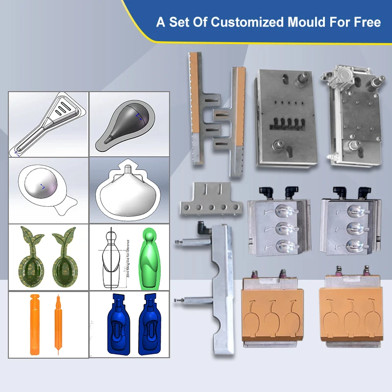 GGS240 TFFS machine Full Automatic  Monodose Honey Olive Oil Liquid Plastic Ampoule form Fill Seal Machine