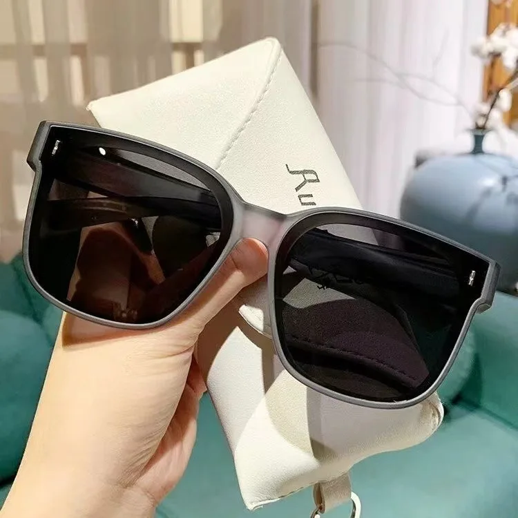 Sunflower Black Polarized Sunglasses Outdoor Cycling Driving Fishing UV400 Wraparound Square Frames Myopia Goggles PC Lens